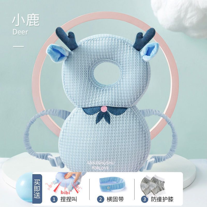 Baby anti-fall head protection pad summer breathable infant anti-fall head protector learning walk head protection hat pillow