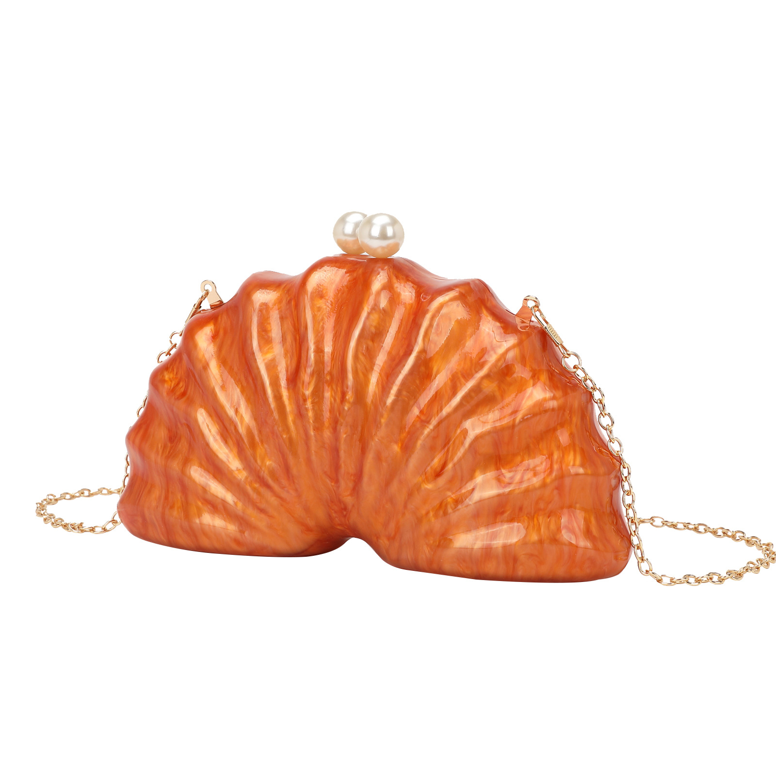 2024 New Women's Evening Bag Irregular Shell Acrylic Bag Wedding Evening Clutch Bag