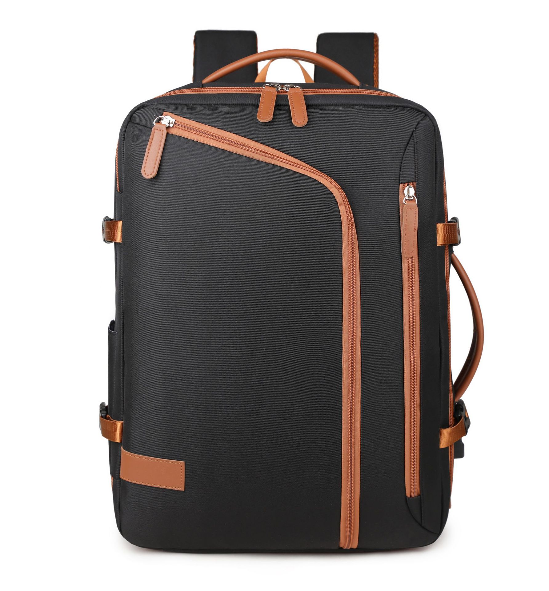 Backpack expandable 15.6-inch business backpack multifunctional casual travel backpack color contrast student schoolbag