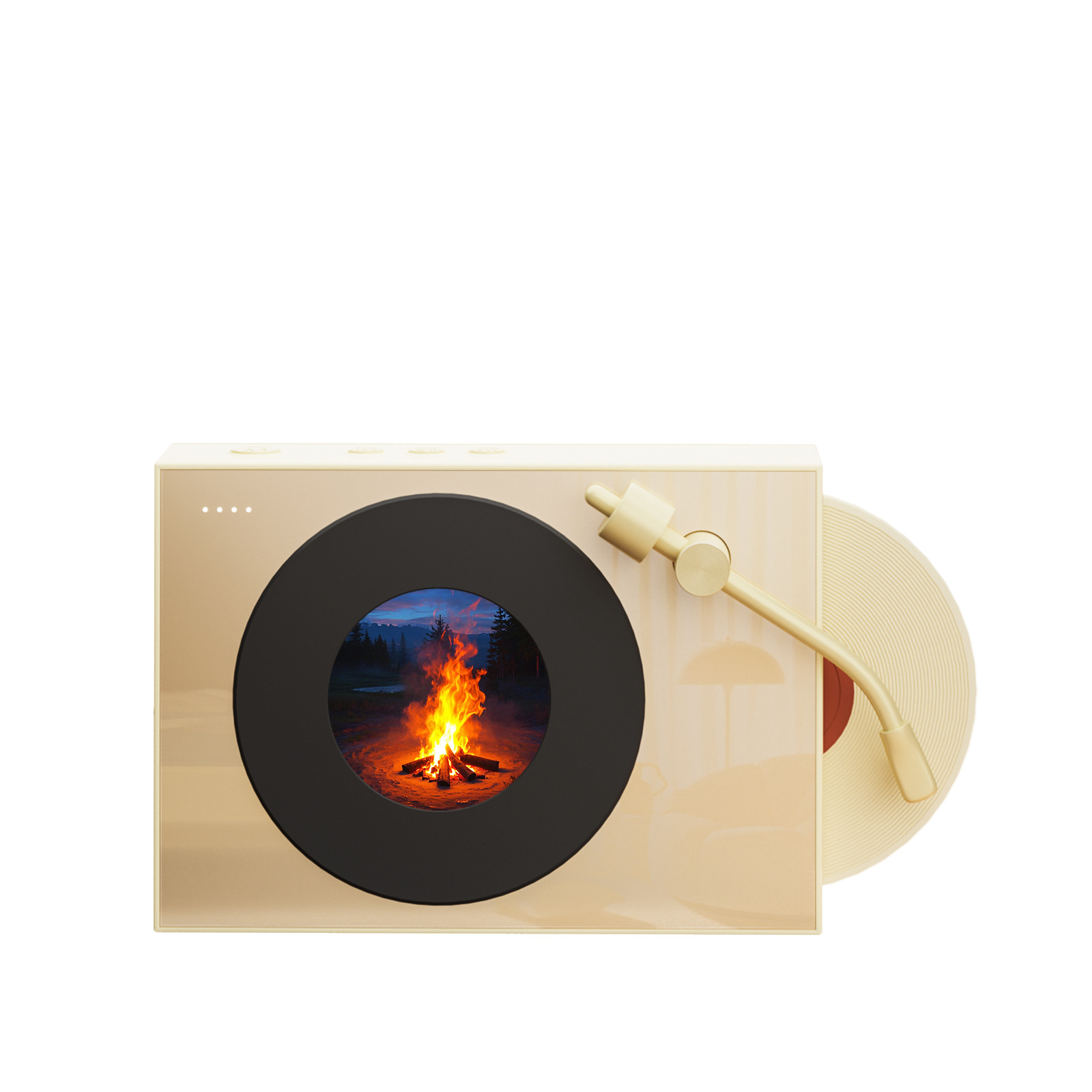New Floating Lyrics Display Dynamic Bluetooth Speaker Vinyl White Noise K歌 Speaker Birthday Gift