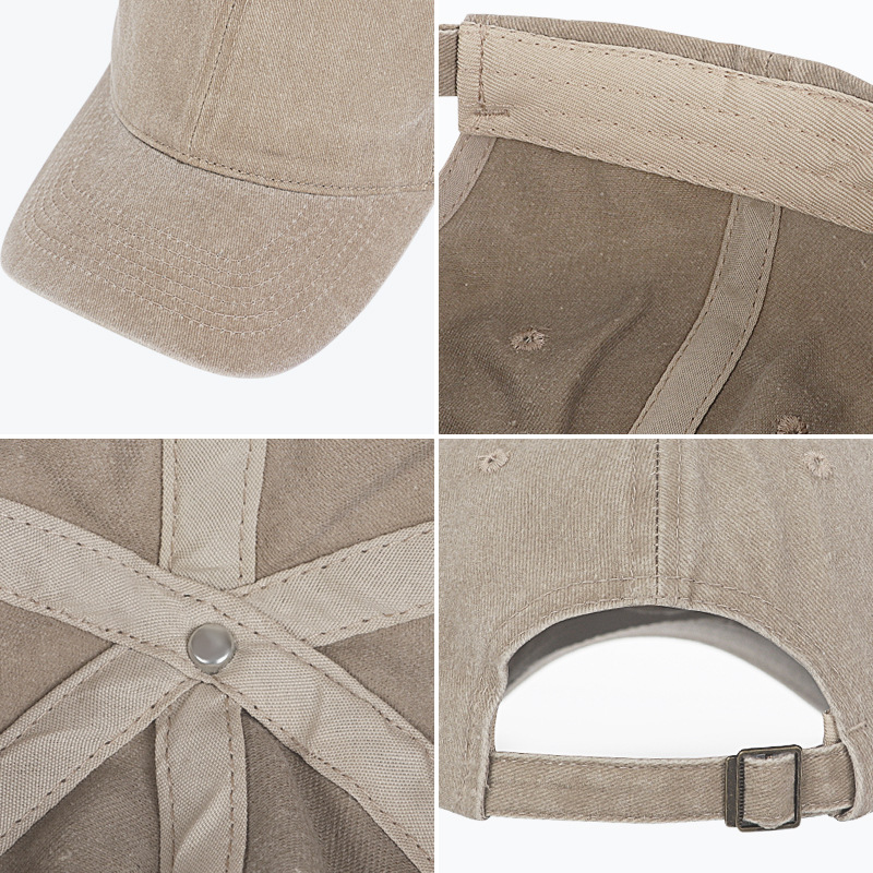 Washed Baseball Cap Coated Distressed Solid Blank Visor Cap Hat for Women