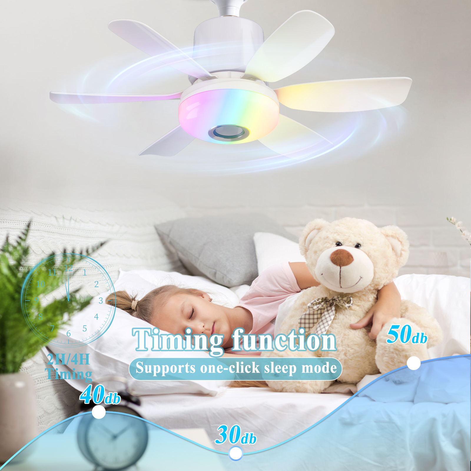 2026 LED Fan Light Bedroom Dining Room Ceiling Fan Light Fan Lighting Fixture EU Certified Fan Light