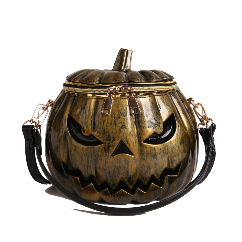 New Simulation Pumpkin Bag for Women Niche High Texture Halloween Handheld Shoulder Crossbody Bag