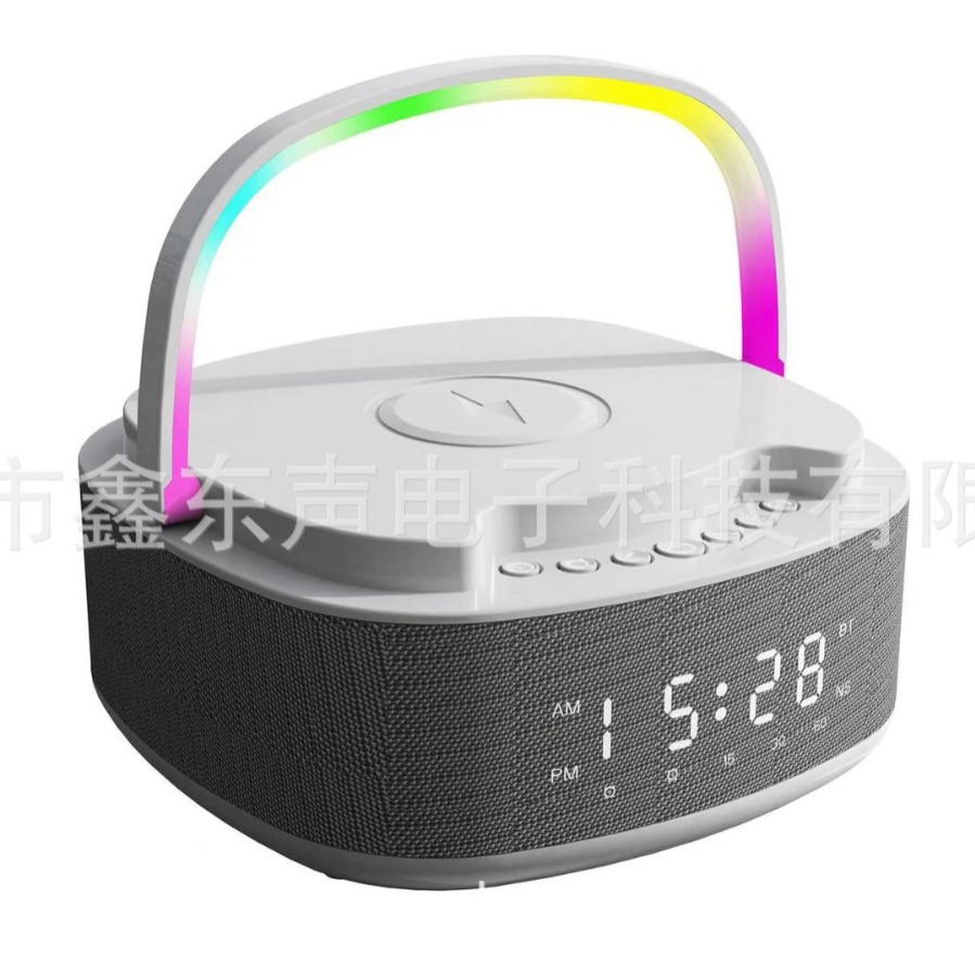 S301 New LED Display Clock Alarm Timer Wireless Charging White Noise High Power Bluetooth Speaker