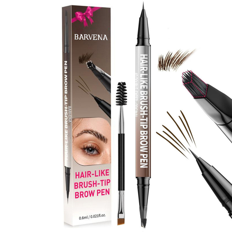 BARVENA Natural Flowing Wild Eyebrow Pencil Waterproof Sweatproof Dual-End Eyebrow Pencil