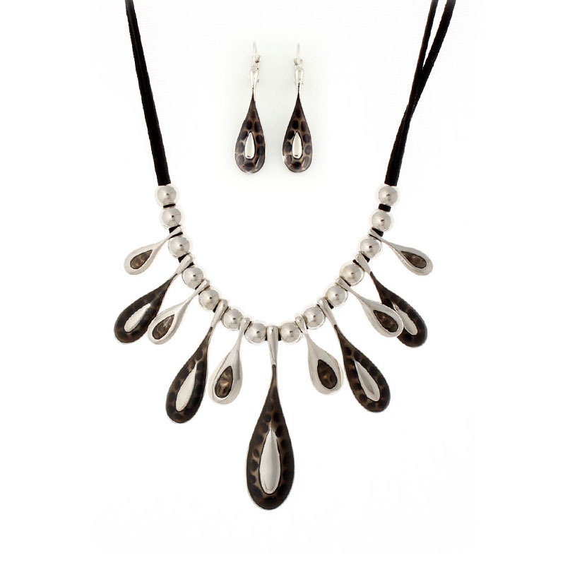 A550 Accessories Handmade Enamel Color Accessories Mixed Batch Oil Drop Drop Necklace Earring Set