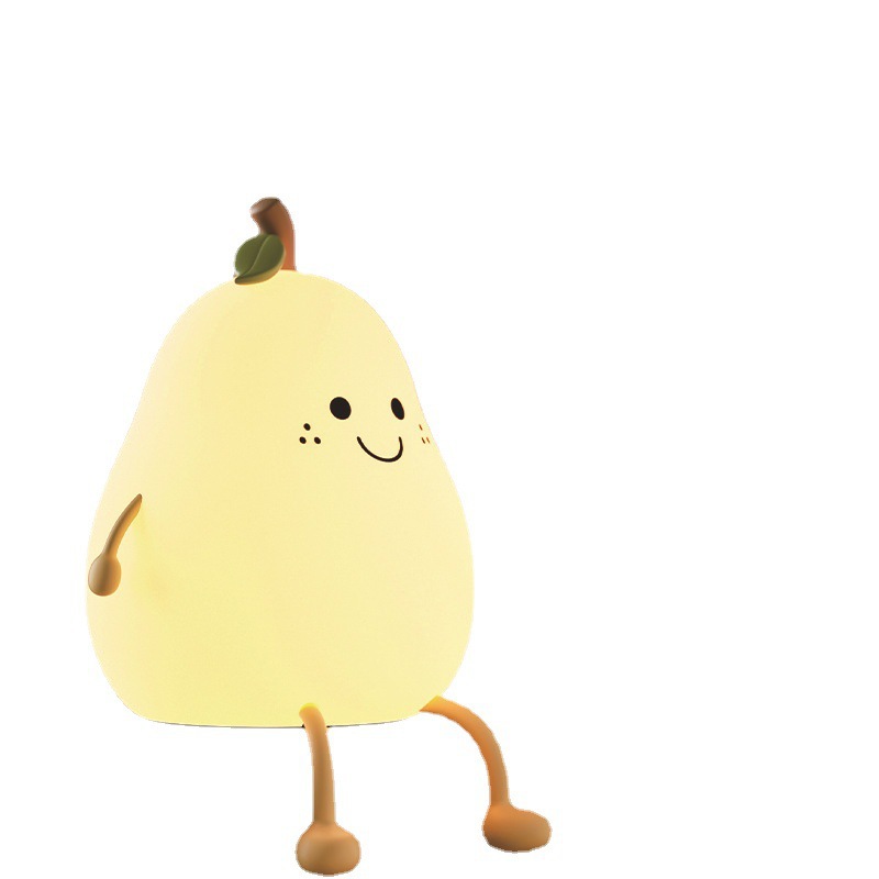 Never separate duck pear night light bedroom sleep bedside silicone gift inseparable pat pat lamp cute