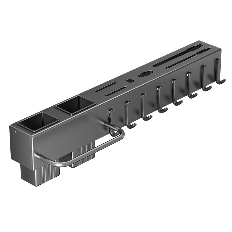 Kitchen knife rack, wall-mounted knife holder, no drilling, knife storage, chopstick holder integrated