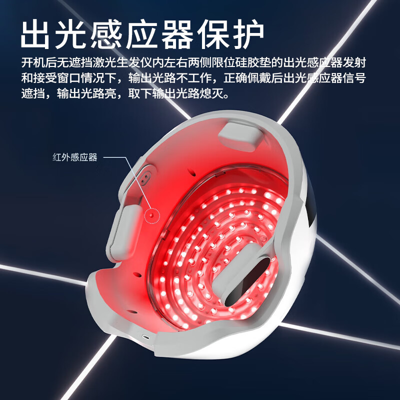 Lescolton laser hair growth device hair fixing red light infrared therapy helmet cap hair thickening hair care