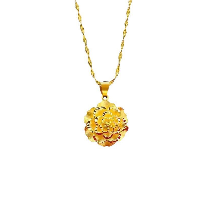 Peony flower pendant ethnic style gift for women