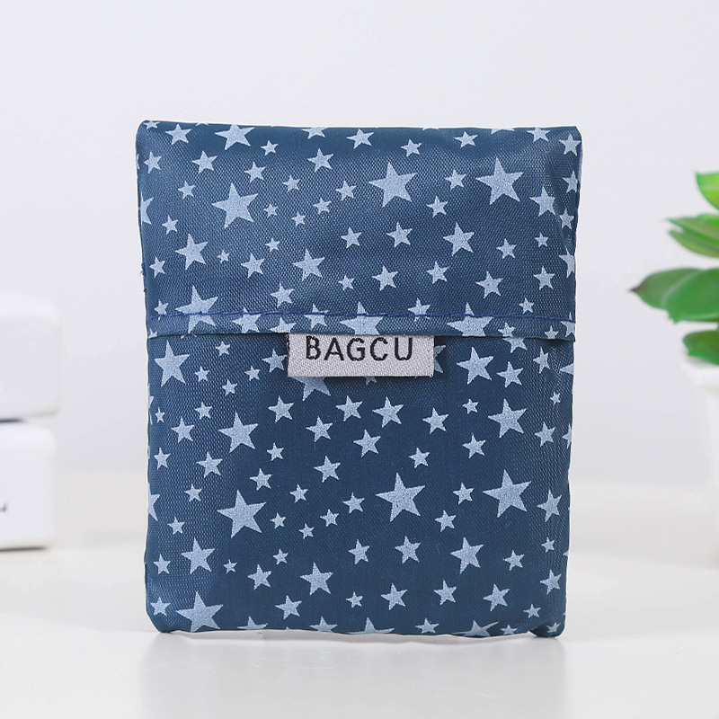 Waterproof Shopping Bag, Portable Plastic Bag for Supermarket, Eco-friendly Solid Color Foldable Storage Bag