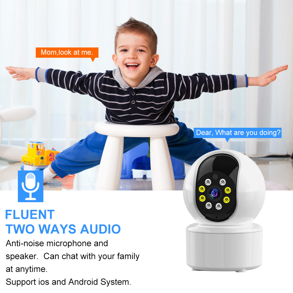 5G 2MP Dual Band Camera Pan-Tilt Wireless WiFi Smart Dual Light Night Vision Full Color Monitor