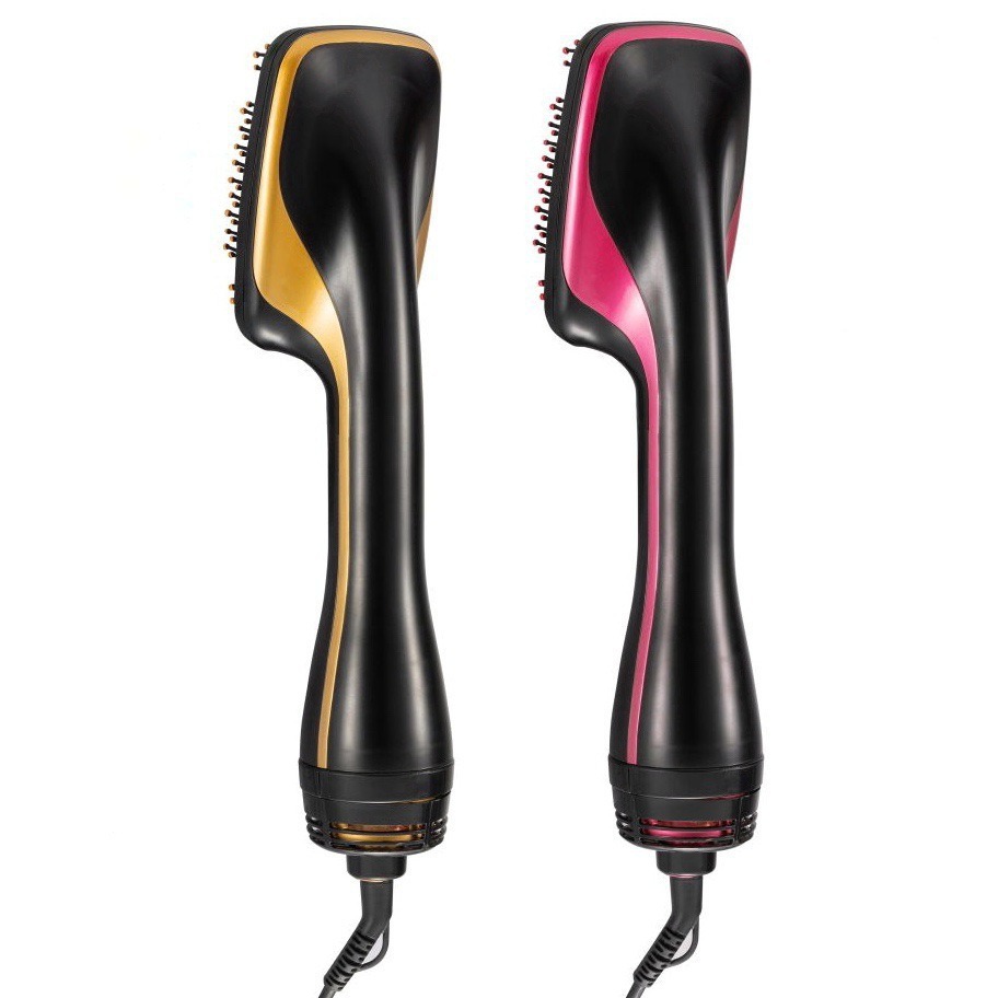 2-in-1 Hot Air Brush Square Brush Wet and Dry Curling Straightening Iron Negative Ion Curling Iron Storage Curling Negative Ion