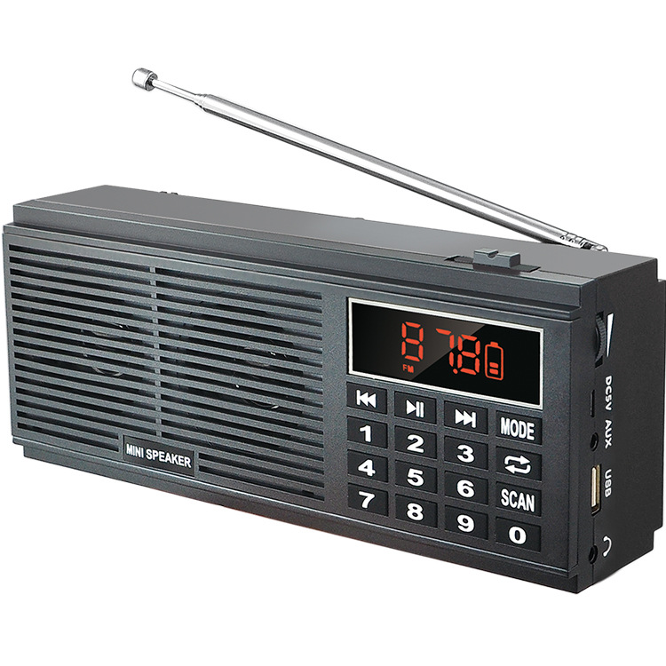 L-518 New Dual-Band Radio for Elderly Portable Card Insert MP3 FM/AM Dual Speaker