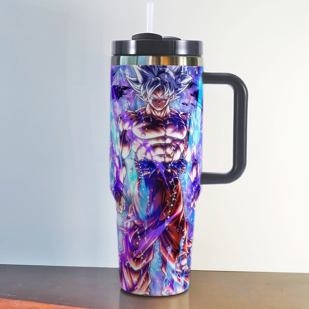 40oz tumbler Dragon Ball printed car ice霸 cup giant thermal cup car cup