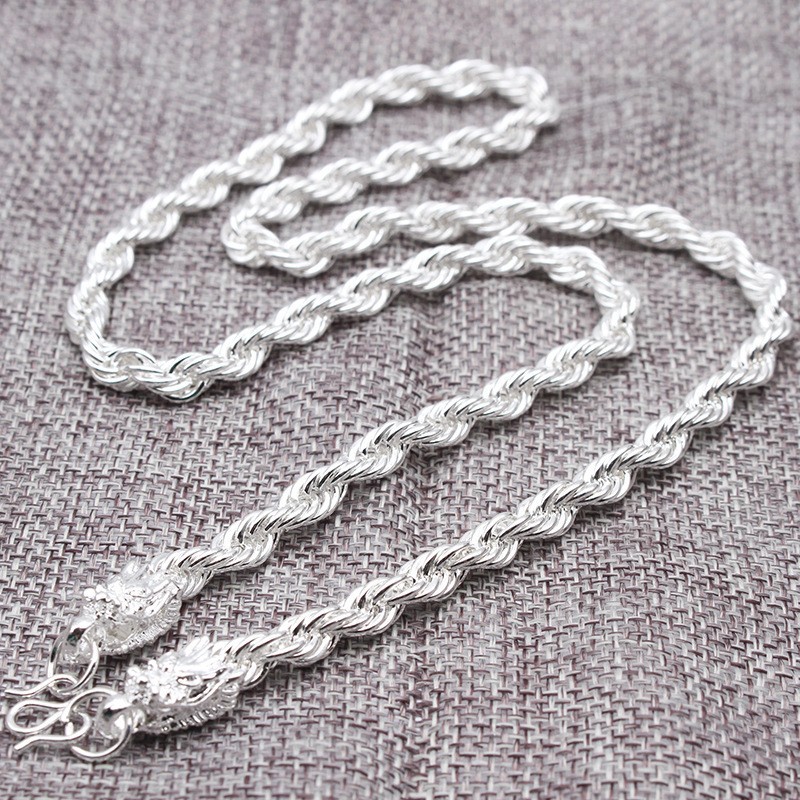 Gold-plated necklace bracelet set dragon head twist snake bone fox tail bold imitation sand gold Vietnam