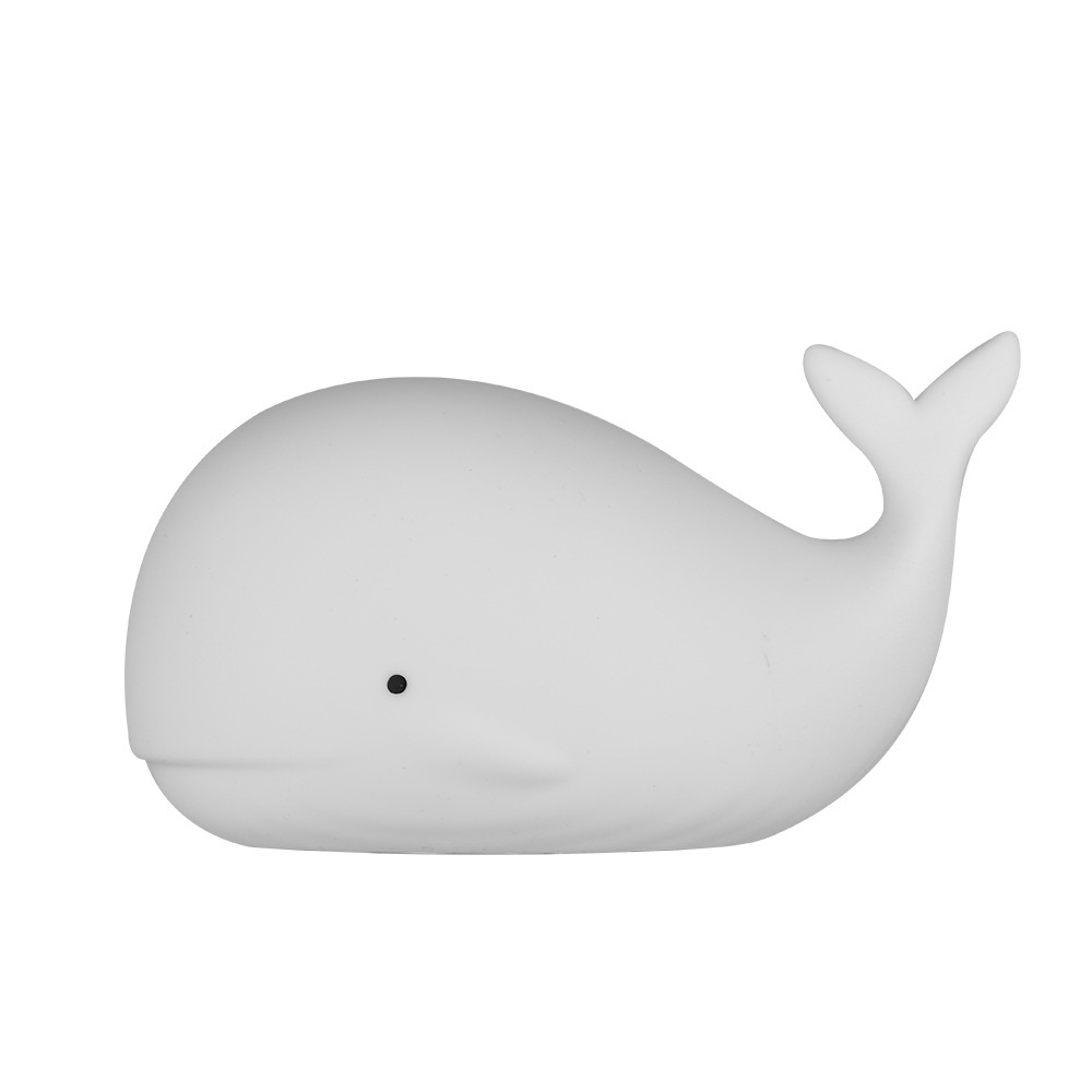 Ocean silicone lamp whale night light bedroom children's sleep companion eye protection lamp gift atmosphere bedside lamp