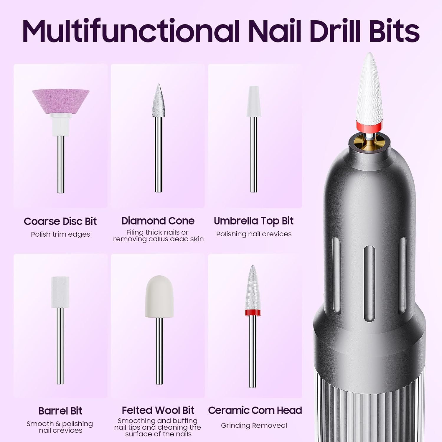 Nail Tool Pen-Style Nail File, Portable Electric Nail Polisher, Nail Drill