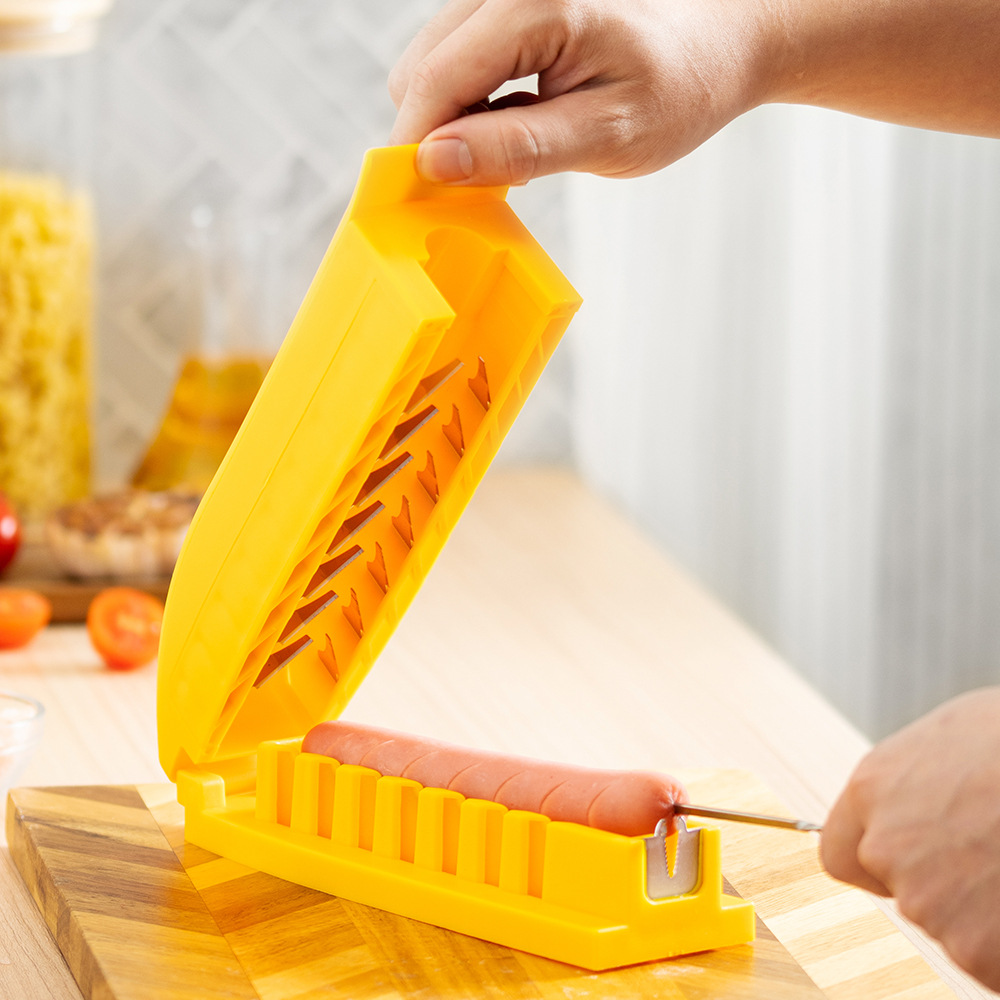 Multifunctional Ham Sausage Flower Cutter Starch Sausage Skewering and Flower Cutting Integrated Machine Street Stall Sausage Slicer