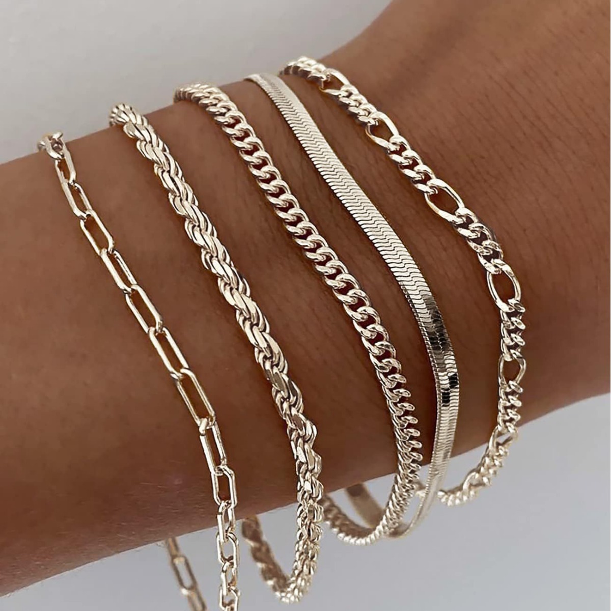 Decorative Bracelet Set New Alloy Combination Hand and Foot Jewelry Six-Piece Set