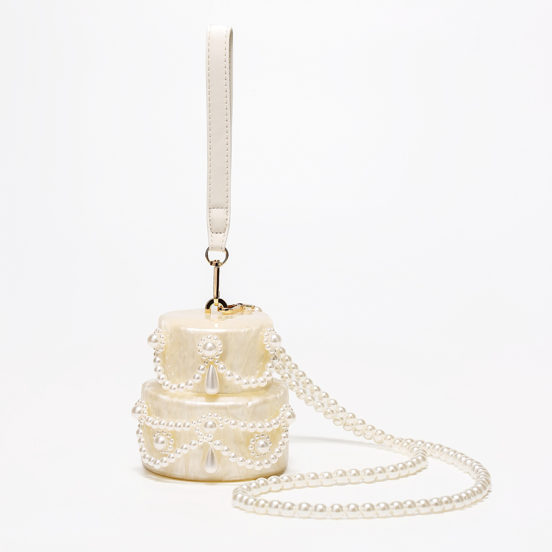 2025 New Women's Single Shoulder Crossbody Bag Irregular Shell Acrylic Bag Wedding Banquet Clutch