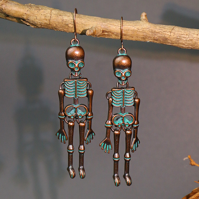 New Skull Earrings Ear Studs Men Women Halloween Skull Body Earrings