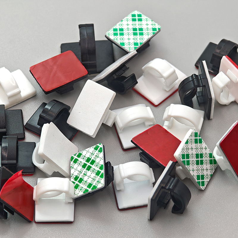 WCC Large and Small Self-Adhesive Press-Type Wire Fixing Seat Plastic Cable Clip Dashcam Wire Fixing