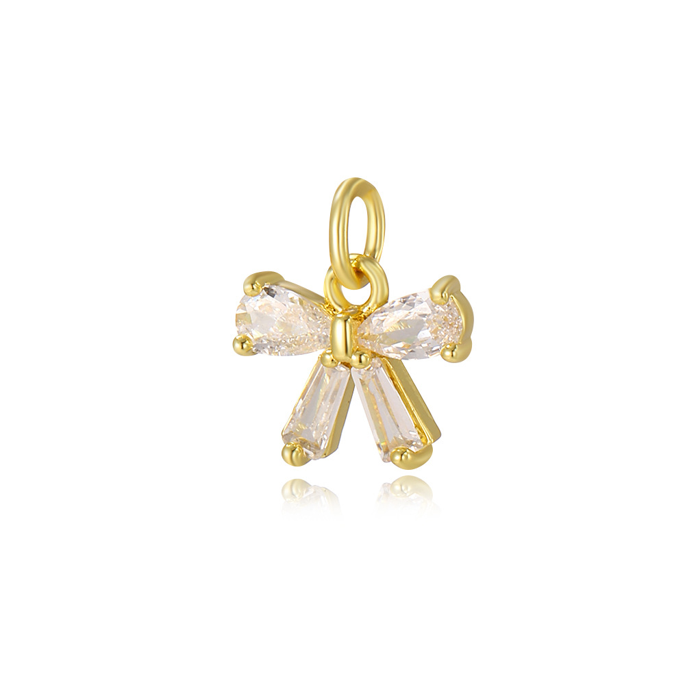 Niche simple set zircon butterfly & bow pendant DIY handmade necklace bracelet earring pendant jewelry accessories materials