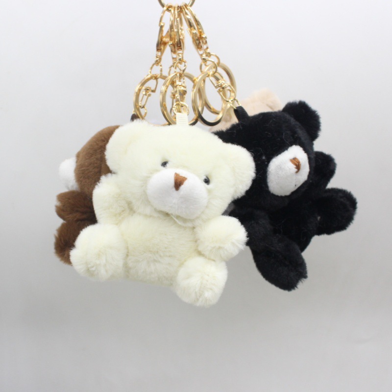 Plush Toy Rabbit Cute Rabbit Fur Bear Keychain Bag Charm Promotional Gift DIY Small Doll