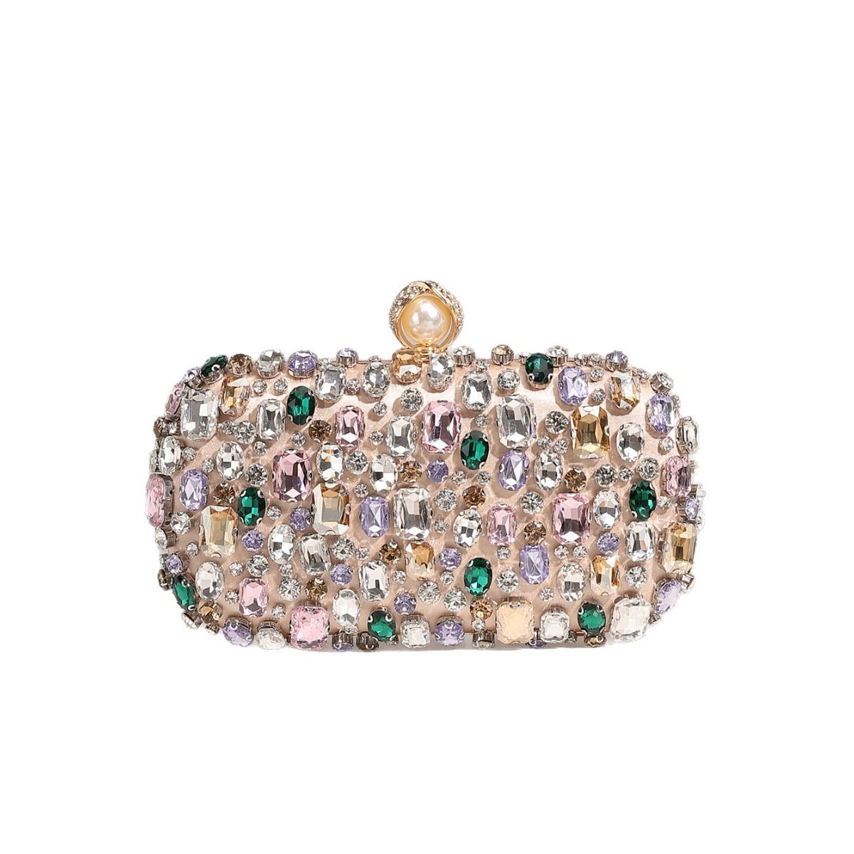 Colorful Evening Bag Banquet Clutch Bag Women's Dress Evening Dress Bag Rhinestone Party Bag