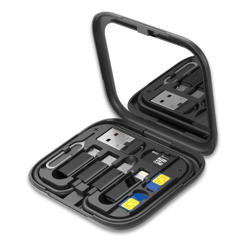 Multifunctional Gift Data Cable Portable Travel 65W Fast Charging Multifunctional Storage Box Digital Accessories Adapter