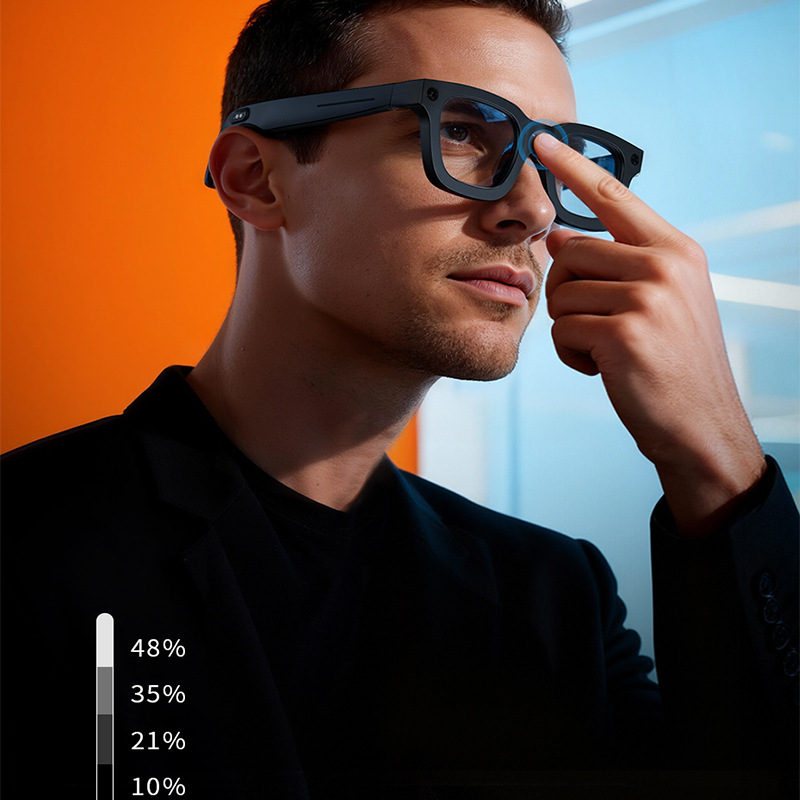 2025 New AI Smart Glasses Electrochromic with Camera 800W HD Photo Video Recording Bluetooth Glasses