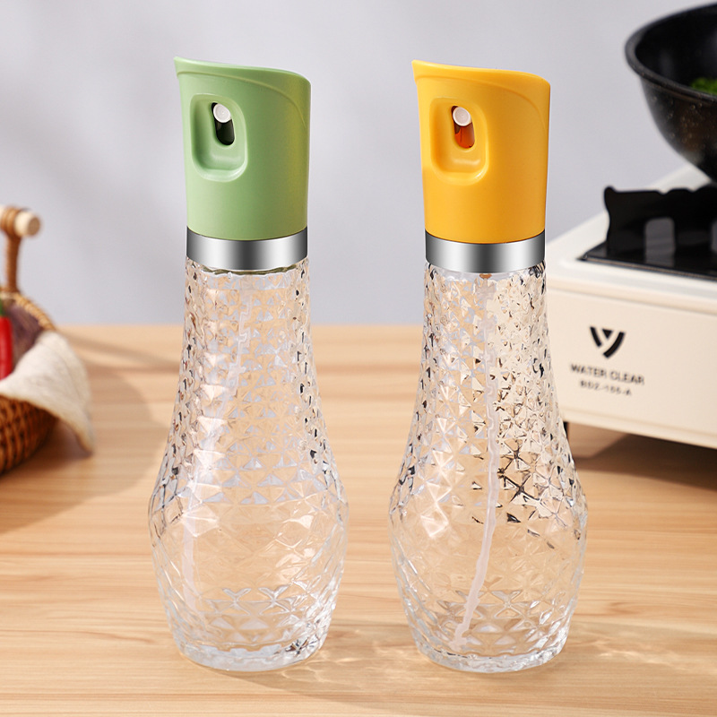 Stainless steel barbecue oil spray bottle outdoor press type oil bottle household kitchen olive oil atomizer large capacity seasoning bottle