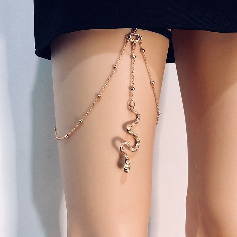 Exaggerated Simple Multi-Layer Pearl Chain Leg Chain Long Leg Chain Accessories