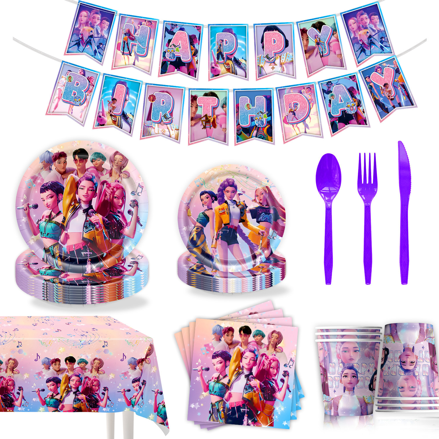 KPOP Witch Hunters Theme Party Supplies Birthday Party Decoration Supplies Witch Hunt Party Decoration Props