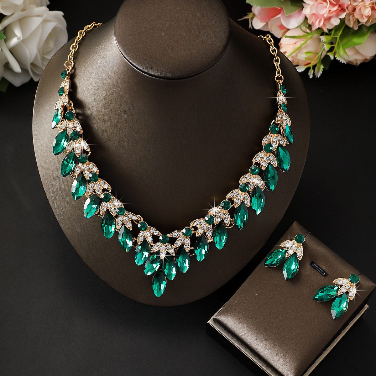 Collection】 Elegant Jewelry Set Bride Wedding Evening Dress Party Accessories