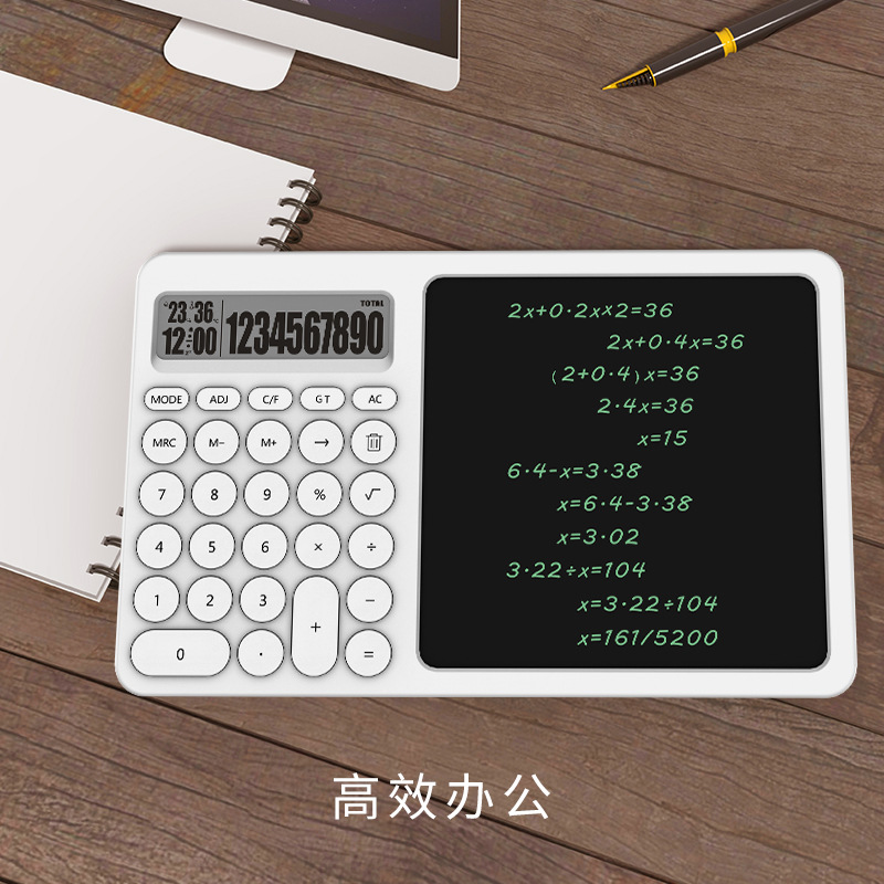 10-inch Multifunctional Calculator LCD Handwriting Board Calendar Desktop Office Gift Calendar Writing Board Erasable