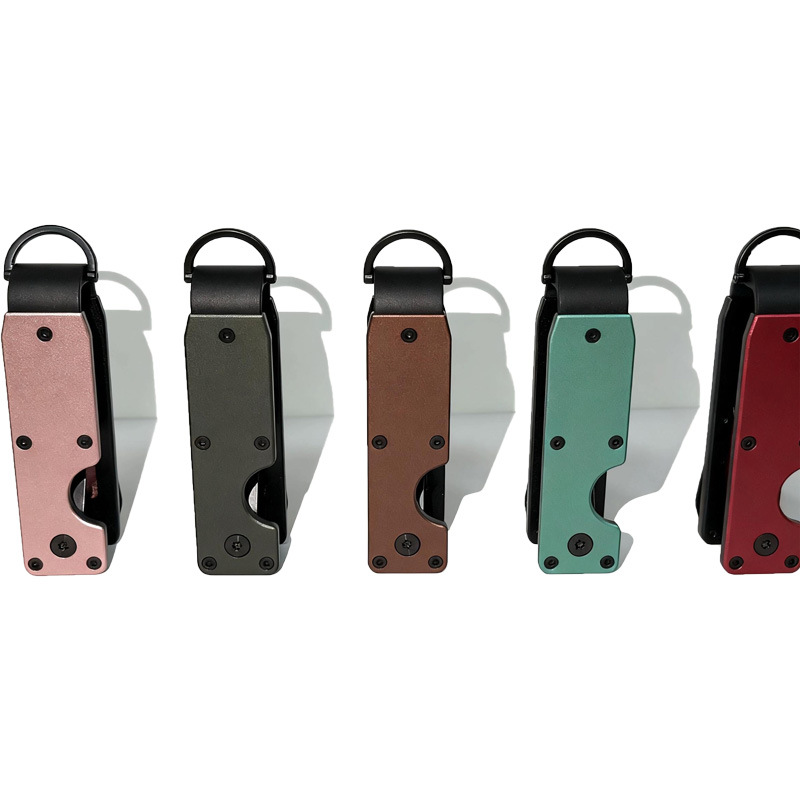 Aluminum Alloy Metal Key Ring Men's Large Capacity Car Key Organizer Multi-functional Key Ring