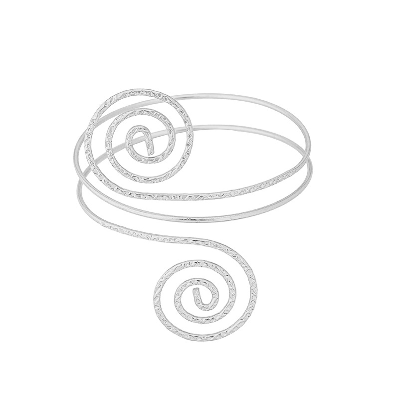 New eBay accessory punk exaggerated metal spiral bracelet arm ring