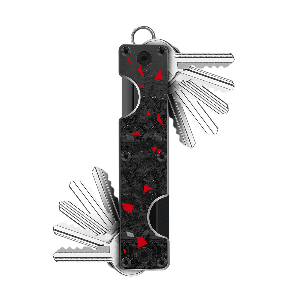 2025 New Double-Head Metal Keychain Aluminum Alloy Key Clip Multi-Key Organizer Holds 2-6 Keys