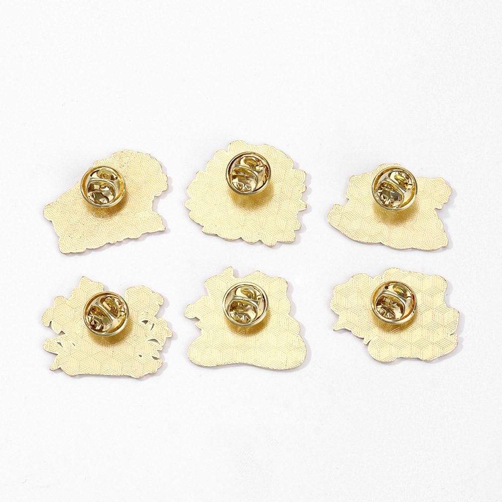 Panda Bouquet Badge Cute Cartoon Animal Flower Chengdu Tourist Gift Brooch Clothing Hat Accessory