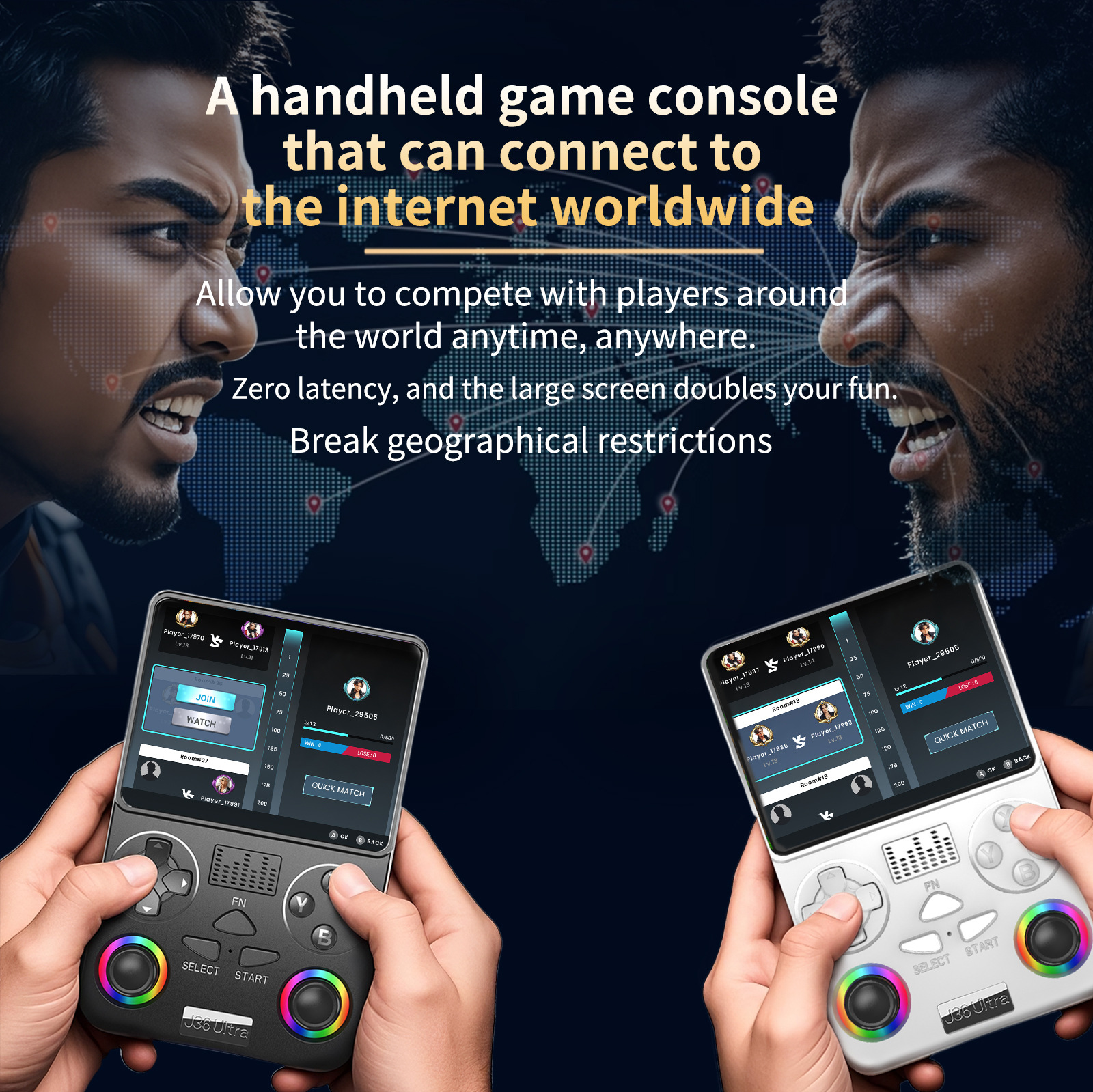 New J36ultra Game Console WiFi Online Battle Open Source Handheld Wireless Upgrade Joystick Retro Game Console
