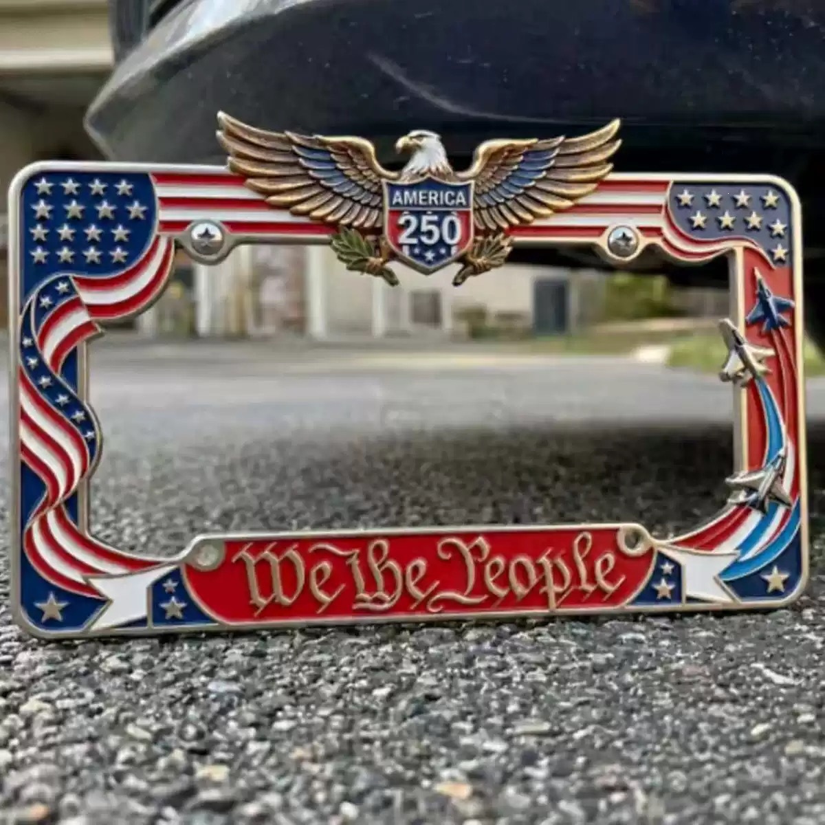 2026 USA 25th Anniversary Commemorative License Plate Frame Independence Day Eagle USA Anniversary Celebration License Plate