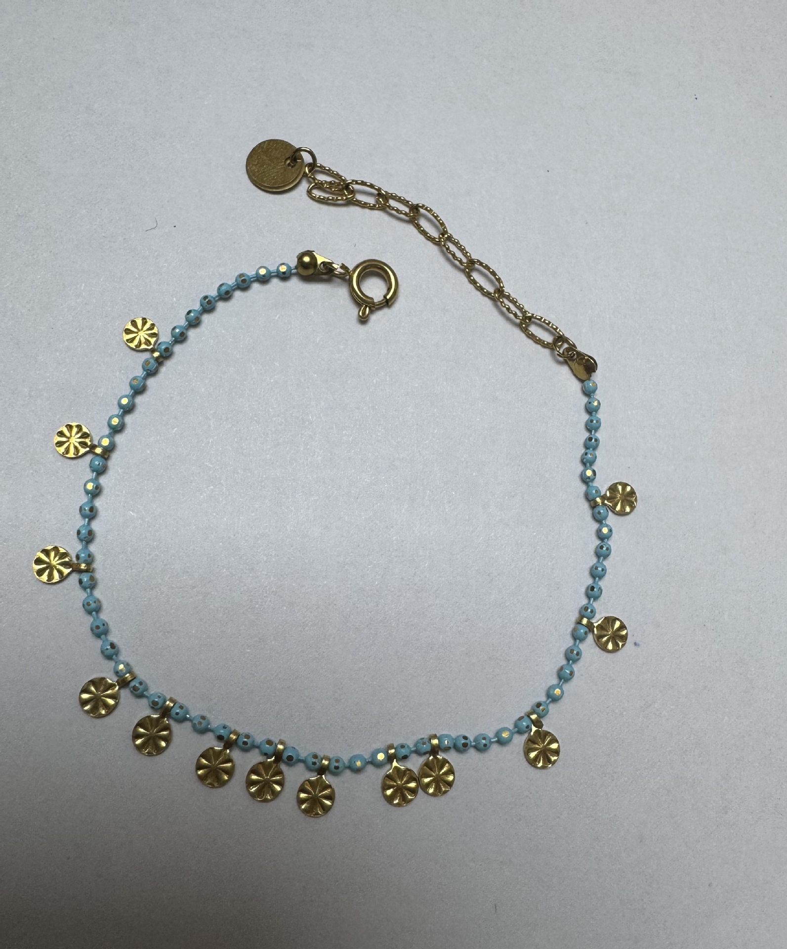 301 Workshop Stable Bohemian Ethnic Style Handmade Necklace Rice Beads Natural Turquoise Y8-11
