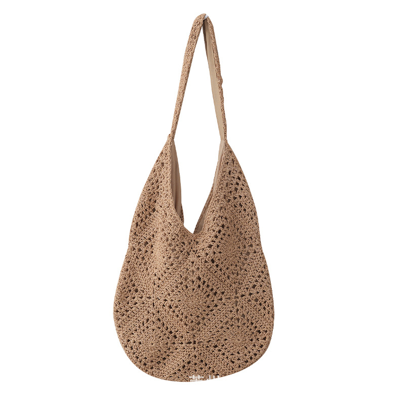 2025 new flower woven bag handmade woven daisy straw bag women's travel vacation handbag shoulder bag