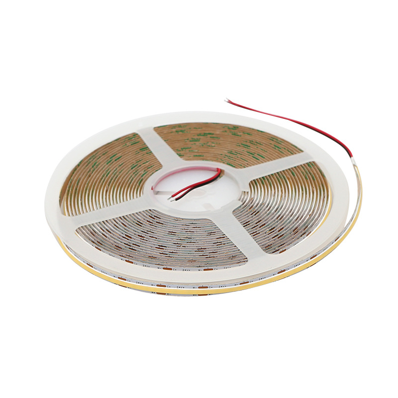 COB LED strip light, three-color change, self-adhesive, living room, 24V, 8mm, 480, dimmable, dual color temperature, smart, linear strip light