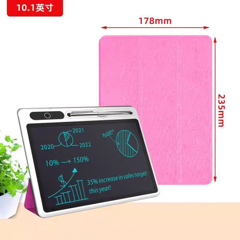 Business electronic writing board folding leather case record notebook customer gift small blackboard