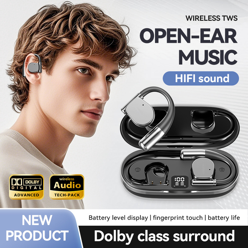 New AI smart translation OWS open-ear non-in-ear OWS Bluetooth earphones wireless ear-hook earphones