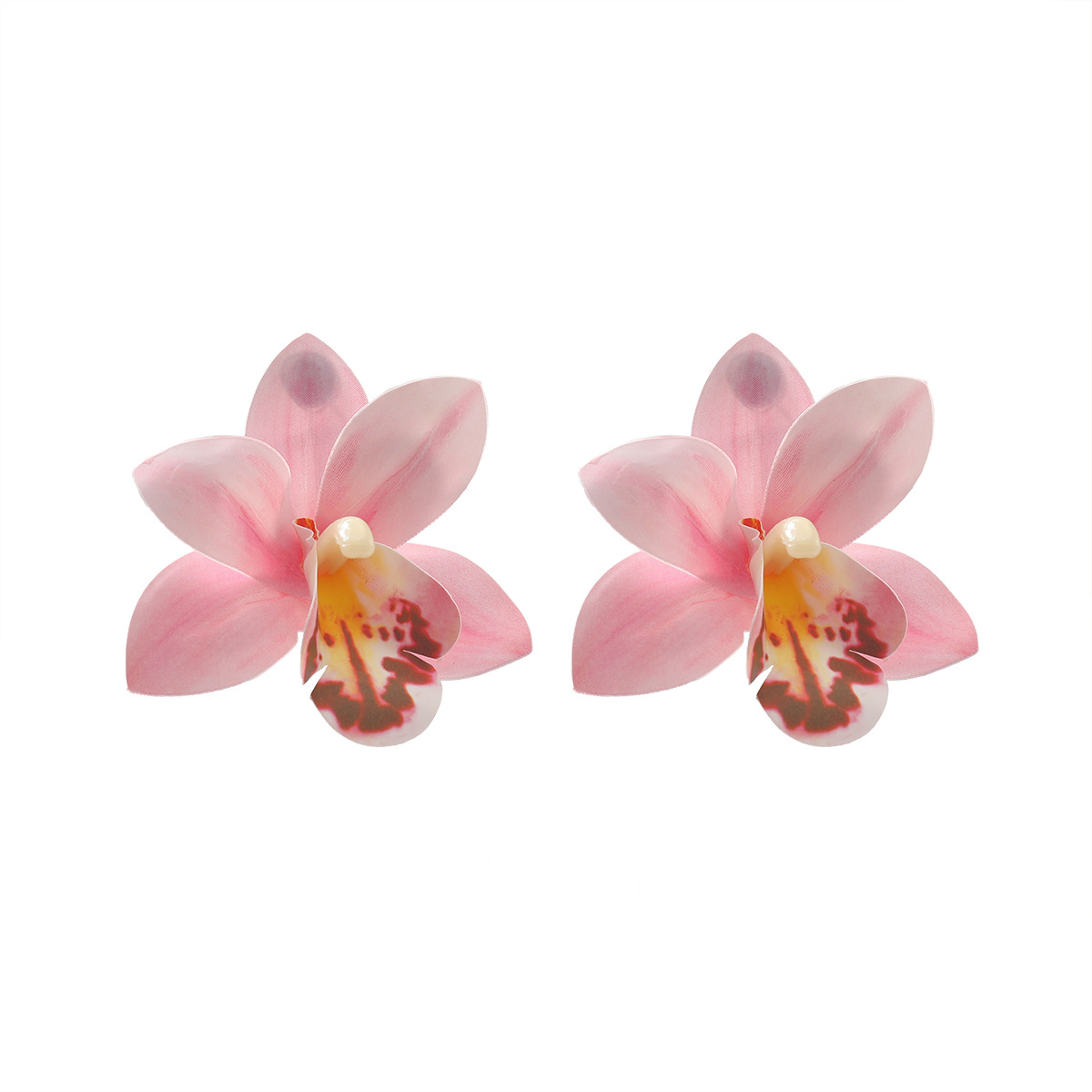 Exaggerated accessories butterfly orchid multi-layer earrings earring large flower summer vacation