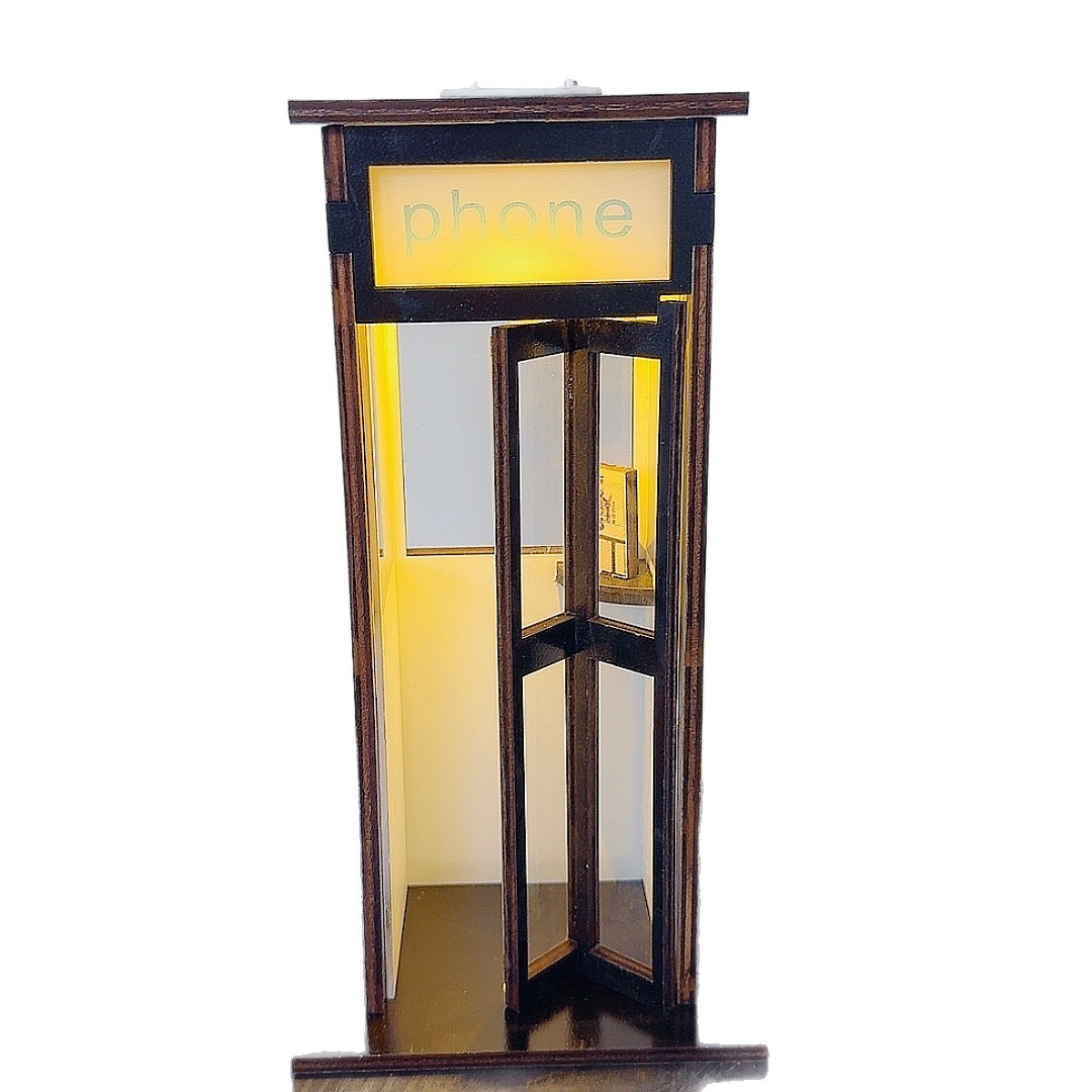 New Retro Vintage Tall Phone Booth Lamp
